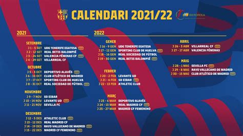 barcelona schedule 2021